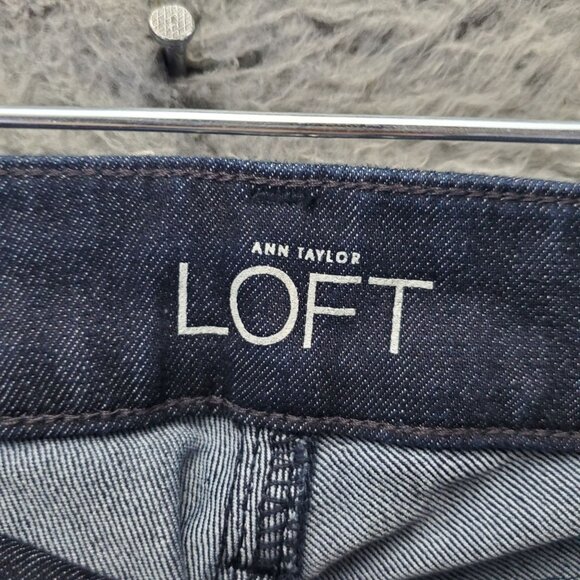 Loft Jeans Womens 2 Petite Indigo Blue Modern Crop Slim Stretch Denim *NWT* - Picture 2 of 15